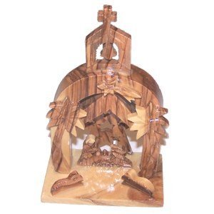 Holy Land Market Wood Nativity Set - One Piece (11.5 cm or 4.5" high)