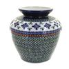 Blue Rose Polish Pottery - Green Mosaic Flower Medium Vase - 7.75" Tall - Ceramic Flower Vase, Decorative Floral Design for Table, Shelf or Mantel Dcor view 1