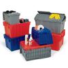 Attached Lid Container, 4.0 Cu Ft, Red view 1