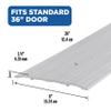 M-D Building Products 68627 Sturdy Aluminum Commercial Fluted Saddle Threshold, Mill Finish: Stylish Doorway Transition Draft Protection (36 in L X 1/4 in W X 6 in H) view 3