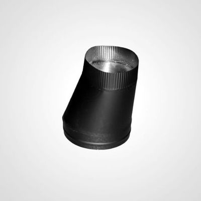Lindeman 8'' Oval to Round Adapter, 22-Gauge Black