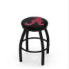 25" L8B2B - Black Wrinkle Alabama Swivel Bar Stool with Accent Ring by Holland Bar Stool Company view 1