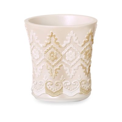 Popular Bath Arabella Resin Beige Trash Can, Open-Top
