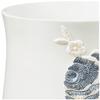 Popular Bath Blossom Rose Style Waste Basket Modern Luxury Decor, Blue view 3