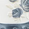 Popular Bath Blossom Rose Style Waste Basket Modern Luxury Decor, Blue view 4