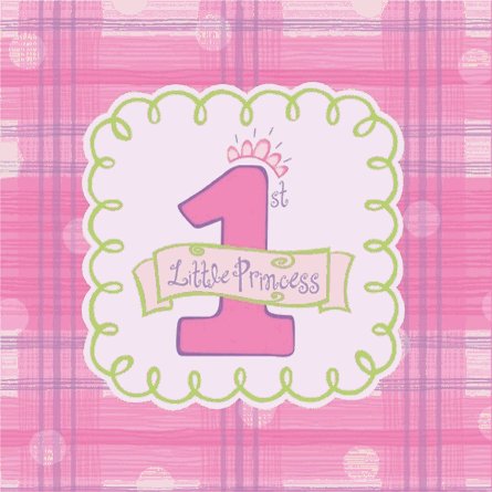 Creative Converting Celebrate 1 Girl First Birthday 3-Ply Lunch Napkins 16 per Pack