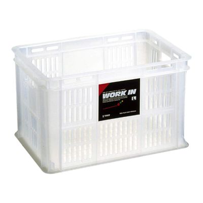 Tenma Durable Container Box with Handle, Made in Japan, Finished Product, Work-in, Large Size, Basket for Storing Various Items such as Stationery and Daily Necessities, A4 Size Fits Perfectly,
