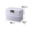 Tenma Durable Container Box with Handle, Made in Japan, Finished Product, Work-in, Large Size, Basket for Storing Various Items such as Stationery and Daily Necessities, A4 Size Fits Perfectly, view 3