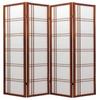 4 Panel Cherry Oriental Room Divider / Shoji Screen view 1