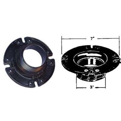 Ush Closet Flange 3 - 1/2" Btm Dia. X 7" Top Dia.