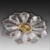 Asfour Crystal 407-911-1 4. 52 L x 3. 93 H inch Crystal Rose Clock Office Figurines view 1