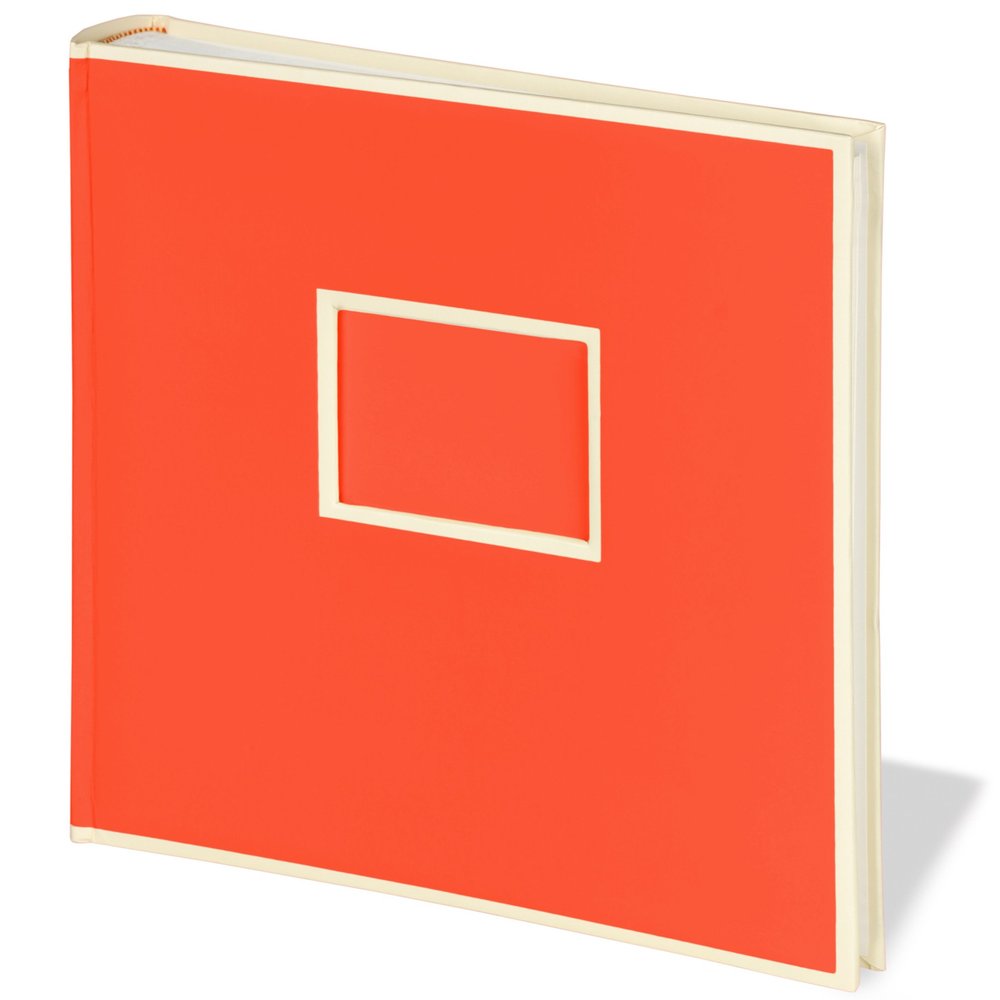 Semikolon - Jumbo Photo Album with 100 Cream Pages, Orange