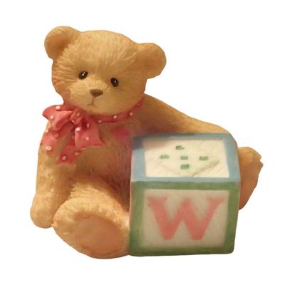 Cherished Teddies Bear with W Block