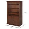 Martin Furniture Huntington Oxford Library Bookcase With Lower Doors, Burnish Finish, Fully Assembled view 2