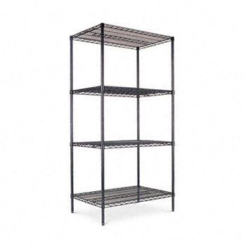 Alera Industrial Wire Shelving Starter Kit SHELVING,WIRESTART36X24BK G2040FLAWH (Pack of2)