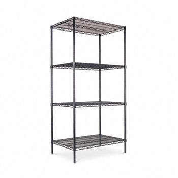 Alera Industrial Wire Shelving Starter Kit SHELVING,WIRESTART36X24BK G2040FLAWH (Pack of2)