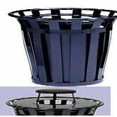 Black Steel Rain Cap Trash Receptacle Lid (36 gal./Green)