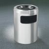 Glaro Inc. Glaro 10 Gallon Ash/Trash Receptacle w/Sand Cover, Satin Aluminum - C1531SA view 1