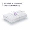BLISSFORD Plastic Mattress Protector Zippered Full XL, Waterproof Vinyl Mattress Cover, Heavy Duty Noiseless Mattress Encasement view 2