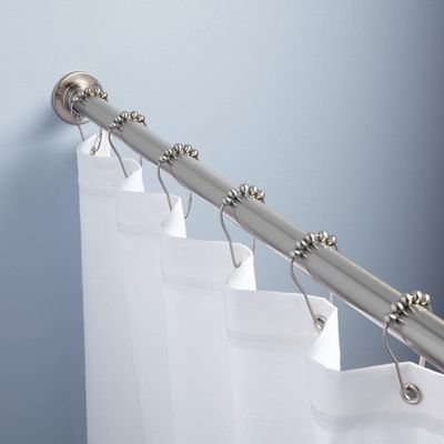 Signature Hardware 466745 66" Straight Brass Shower Rod