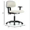Perch Task Chair, Adjustable Arms, Casters, 21-28.5", Off-White Vinyl view 2