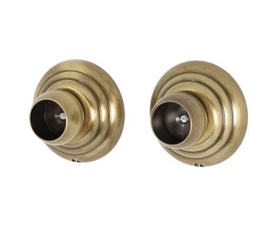 Alno A9046-AE Traditional Embassy Shower Rod Brackets, Antique English