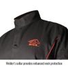 BLACK STALLION BSX FR Welding Jacket - Black w/Red Flames - MEDIUM view 2