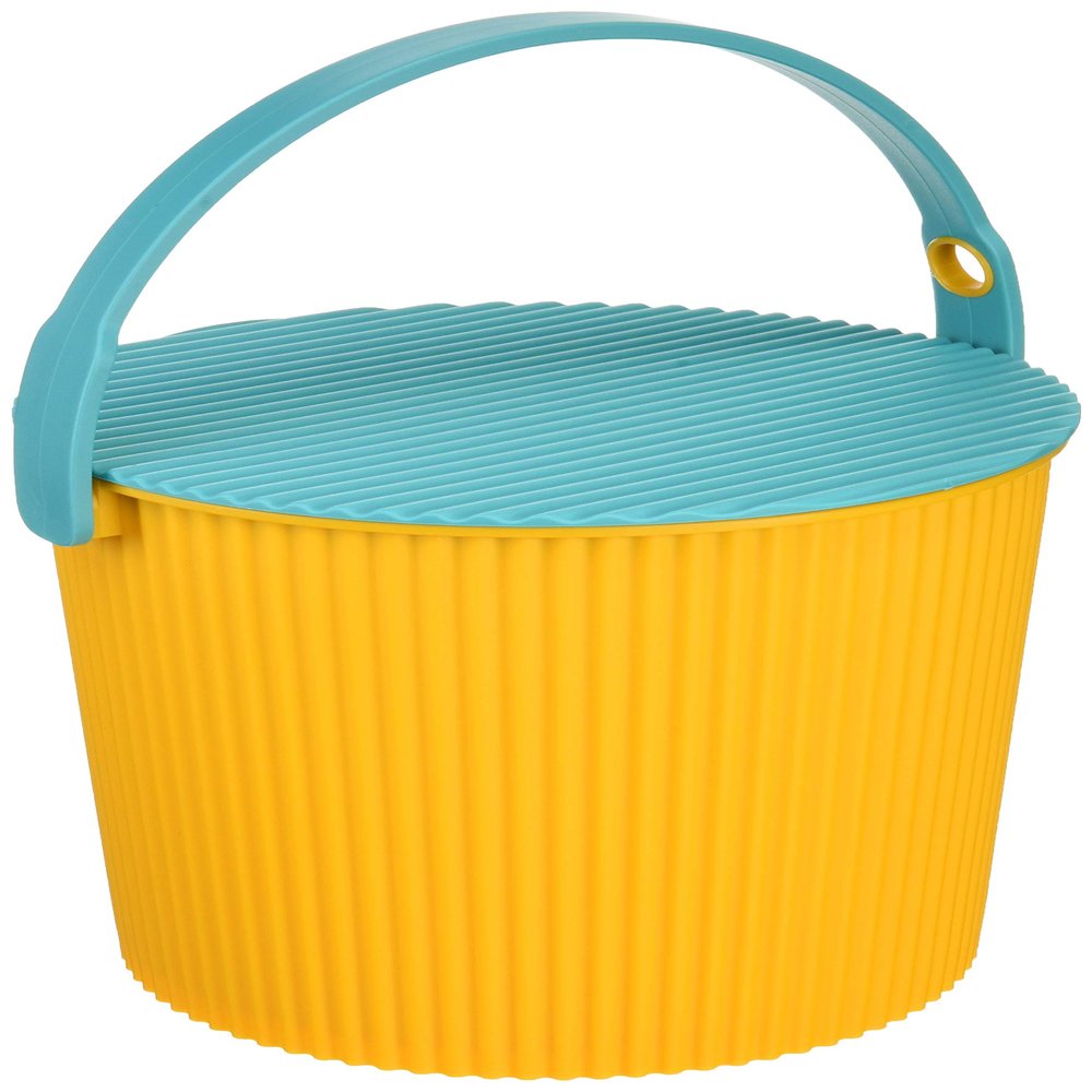 223771 Omniutti Bucket with Lid, Orange, S, 2.1 gal (8 L), Sceltevie omnioutil Vivid (Made in Japan)