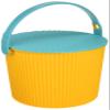 223771 Omniutti Bucket with Lid, Orange, S, 2.1 gal (8 L), Sceltevie omnioutil Vivid (Made in Japan) view 1