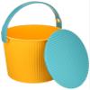 223771 Omniutti Bucket with Lid, Orange, S, 2.1 gal (8 L), Sceltevie omnioutil Vivid (Made in Japan) view 2