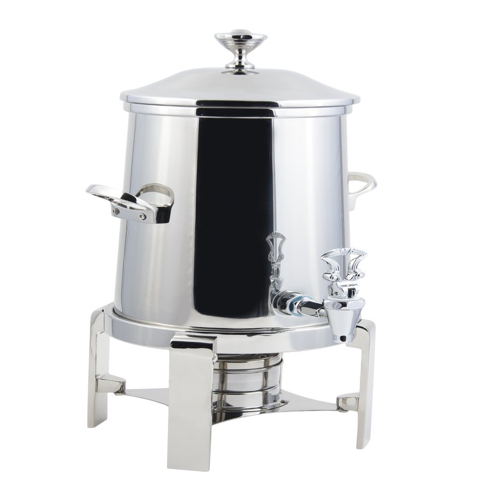 Bon Chef 42101C Contemporary Non-Insulated Coffee Urn with Chrome Trim, 2 gal Capacity, Chrome Accents