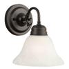 Design House 514497 Millbridge Wall Light Traditional 1-Light Indoor Dimmable Light with Alabaster Glass for Bathroom Hallway Foyer, Oil Rubbed Bronze view 1