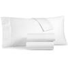 Charter Club Damask Solid 4 Pieces 550 Thread Count Cotton Sheet Set King White view 1