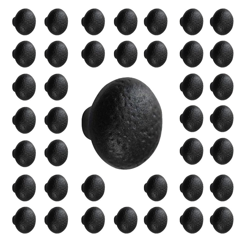 Renovators Supply Manufacturing Cabinet Knobs 1.25" Wrought Iron Drawer Knobs for Cabinets and Drawers with Mounting Hardware Pack of 40