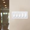 Lutron Claro Light Switch Cover Plate, 5 Gang Wallplate, for Decorator Light Switches, Rocker Light Switch Cover, Outlet Cover, Screwless Switch Plate Cover, Gloss, CW-5-SS, Stainless Steel view 4