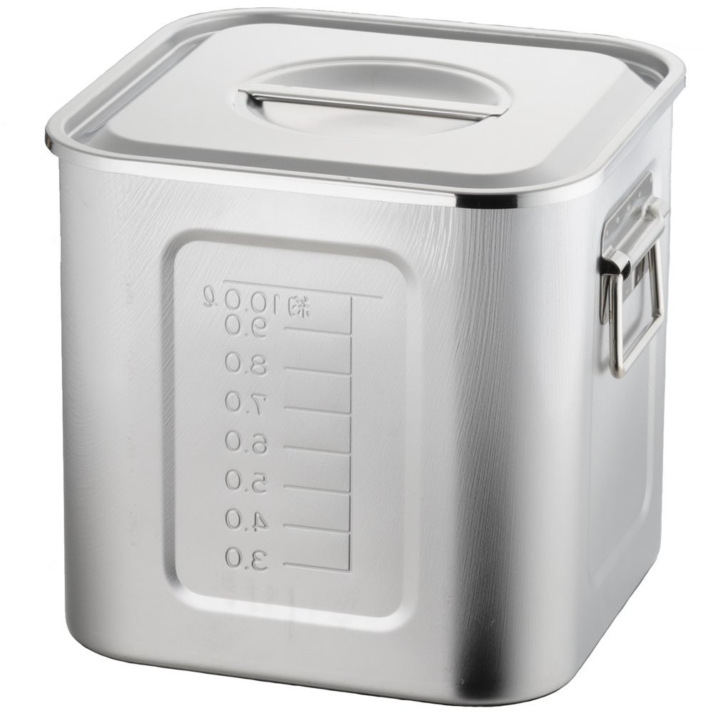  Akagawa Utsukusho AG 21-0 Square Kitchen Pot with Scale 21 cm (With Hand)