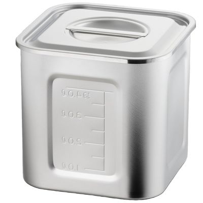  Akagawa Utsuzakusho AG 21-0 Square Kitchen Pot with Graduation, 6.5 inches (16.5 cm) (Handless)