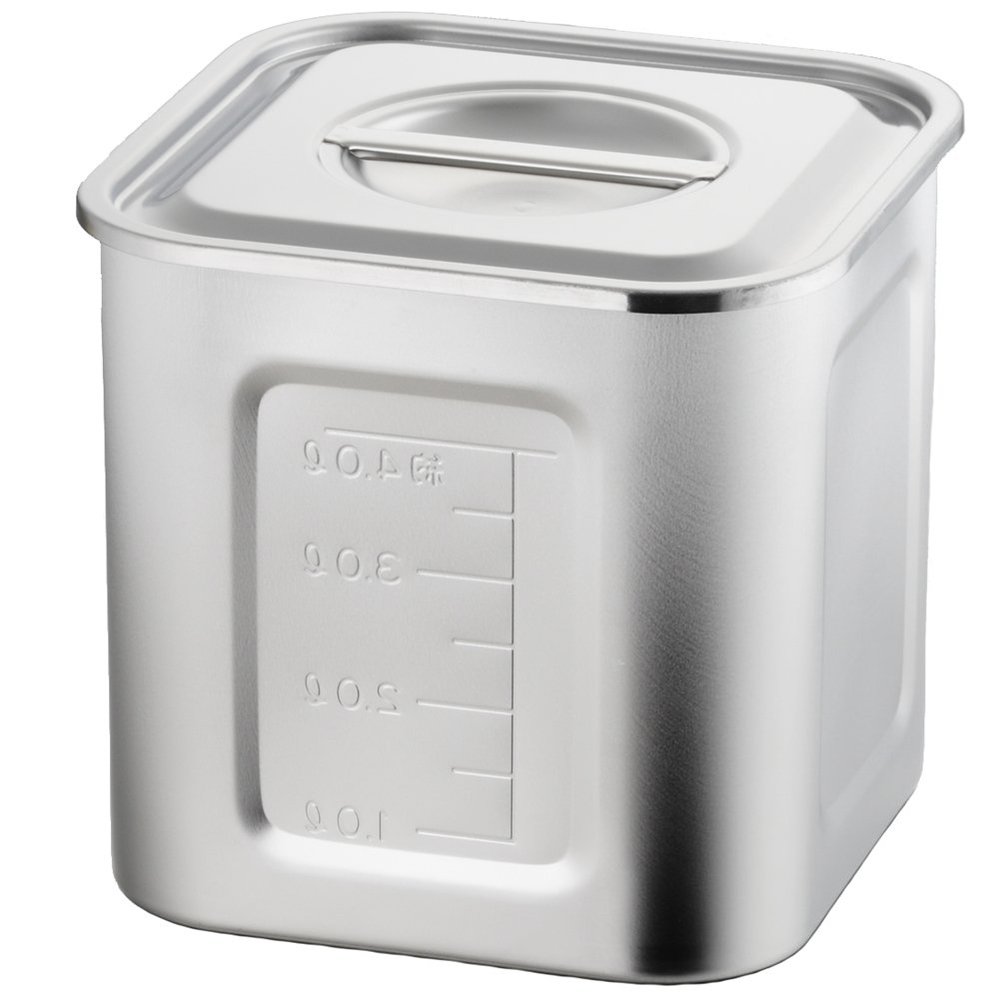  Akagawa Utsuzakusho AG 21-0 Square Kitchen Pot with Graduation, 6.5 inches (16.5 cm) (Handless)