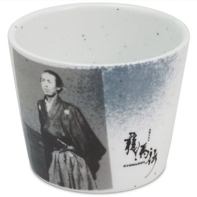 Ranchant Ryumaden Logo Soba Inoguchi (Soba Chocolate, 7.8 fl oz (220 cc), Multi, 3.3 x 2.7 inches (8.5 x 6.8 cm), Sakamoto Ryoma Hasami Ware Made in Japan