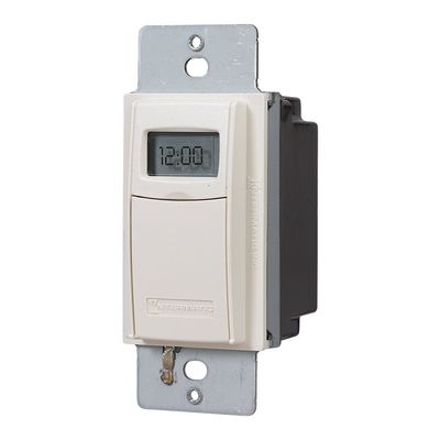Intermatic EI400LAC Electronic 1 Second to 24 Hour Auto-Off Timer - Easy Operation, Silent Functionality, Easy Installation, Light Almond Finish - Versatile Timer Switch for Lights, Fans, Appliances