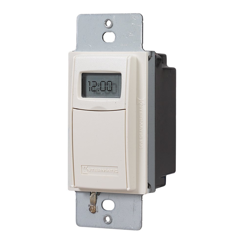 Intermatic EI400LAC Electronic 1 Second to 24 Hour Auto-Off Timer - Easy Operation, Silent Functionality, Easy Installation, Light Almond Finish - Versatile Timer Switch for Lights, Fans, Appliances