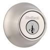 Kwikset 660 Deadbolt Deadbolt Lock, Satin Nickel Round Exterior Keyed Front Entry Door, Pick Resistant SmartKey Rekey Security, Single Cylinder Dead Bolt, with Microban Protection view 1