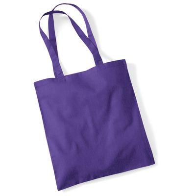 Westford Mill 100% Cotton Bag for Life (W101S) - Ladies Shopping Reusable Bag - Purple