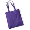 Westford Mill 100% Cotton Bag for Life (W101S) - Ladies Shopping Reusable Bag - Purple view 1