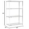 Nexel 5 Tier Chrome Wire Shelving Add-On Unit, 42" W x 24" D x 86" H view 2