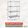 Quantum Storage Systems WR86-2448SG Starter Kit Solid Shelves Galvanized 4 Shelves 86" H x 48" W x 24" D view 2