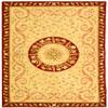 SAFAVIEH French Tapis Collection 6' x 9' Beige / Dark Red FT224A Handmade Country Cottage Premium Silk & Wool Area Rug view 1