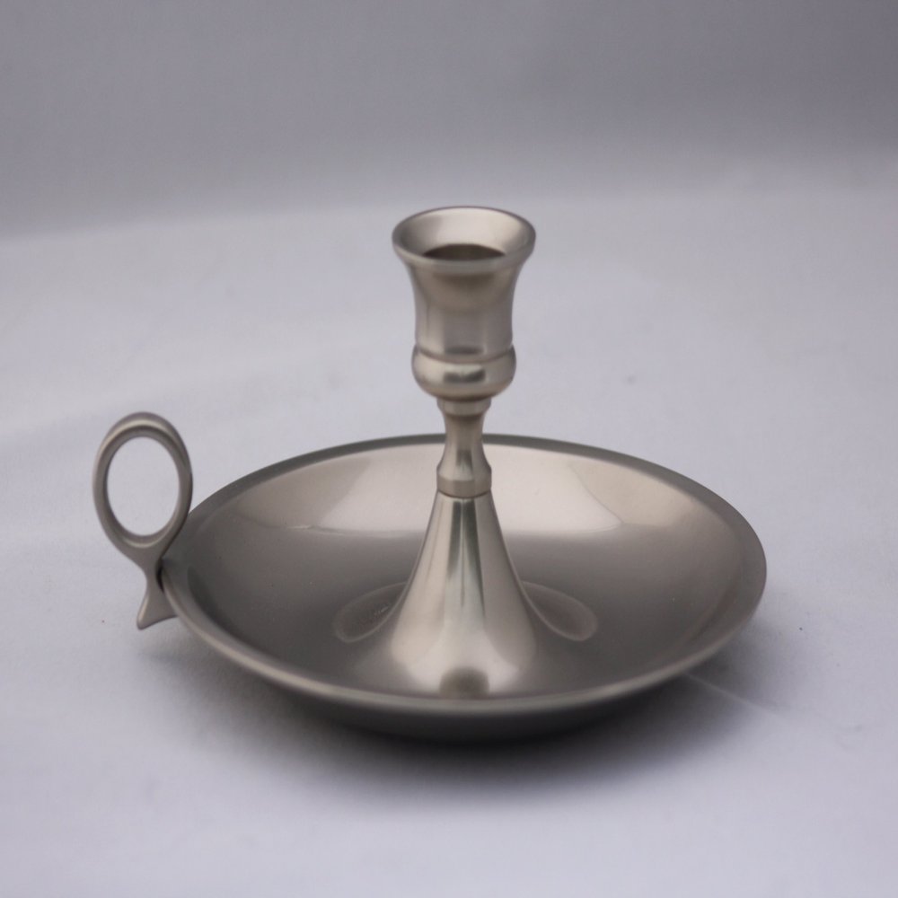 Brass & Silver Traditions Maid's Chamberstick, Pewter