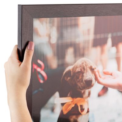 ArtToFrames 14x18 Inch Brown Picture Frame, This 1.25" Custom Poster Frame is Classic Mahogany Frame, for Your Art or Photos - Comes with Regular Glass, WOMFRBW26039-14x18