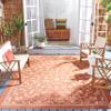SAFAVIEH Washable Rug Outdoor Courtyard Collection - 7'10" Square, Terracotta & Natural, Non-Shedding & Easy Cleaning, Ideal for Patio, Backyard, Mudroom (CY2098-3202) view 1